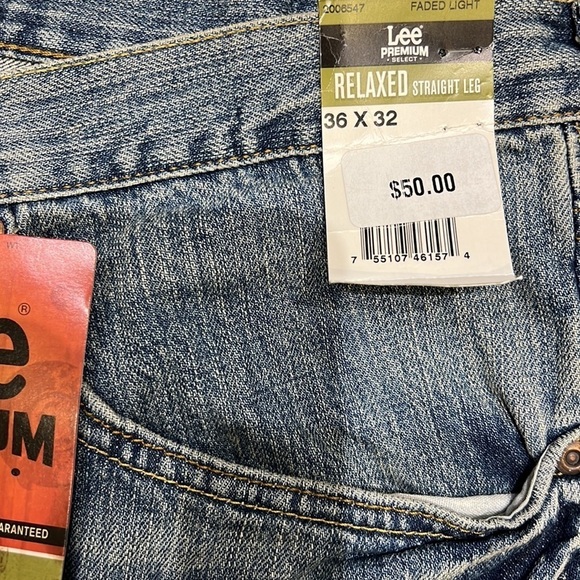 NWT’S LEE PREMIUM SELECT RELAXED FIT STRAIGHT LEG JEAN New SZ 36 - Picture 9 of 11